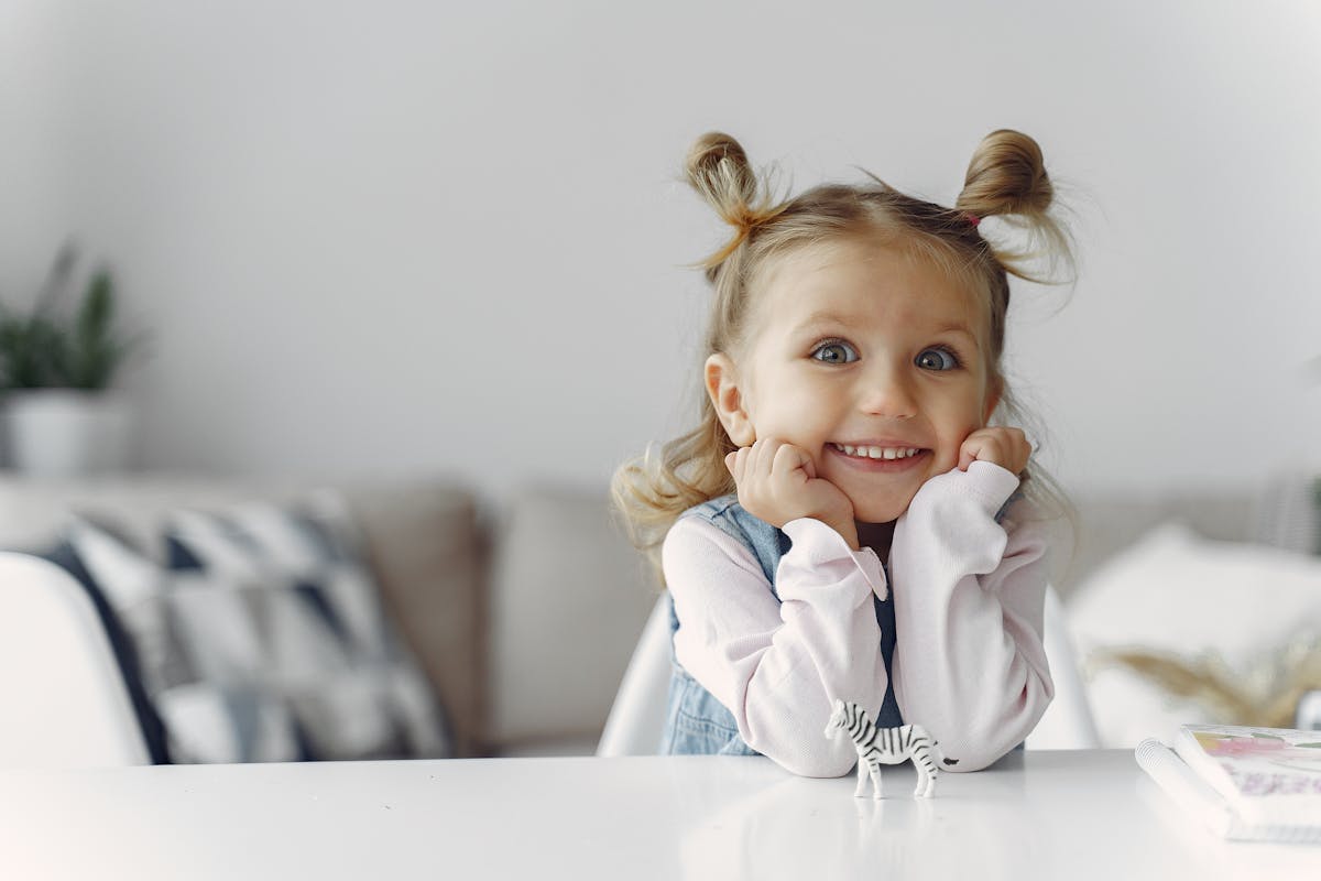 Happy child smiling at the dentist